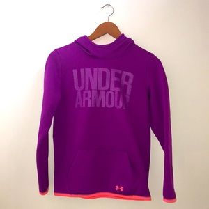Girls Under Amour Hoodie Size YLG